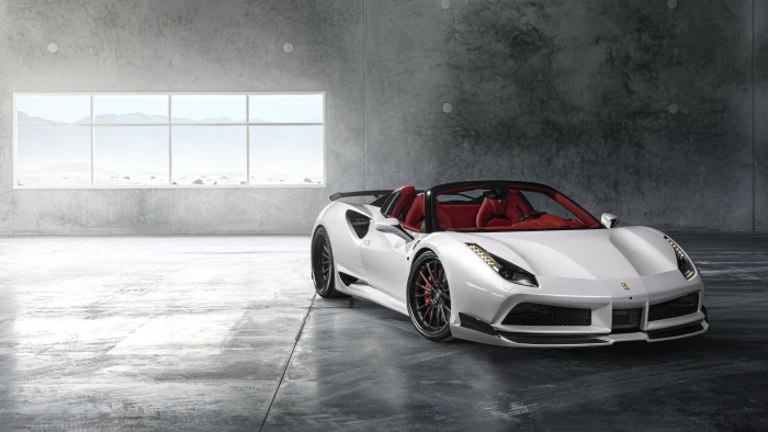 Pearl White Ferrari Sports cars motor vehicle 2k 4k 5k 8k