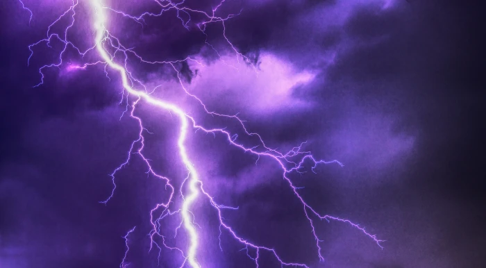 purple lighting digital wallpaper flash thunderstorm super cell 2k 4k 5k