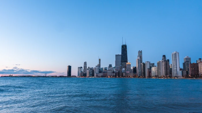 Scenic View Of City During Dawn wallpaper architecture blue sky 2k 4k 5k