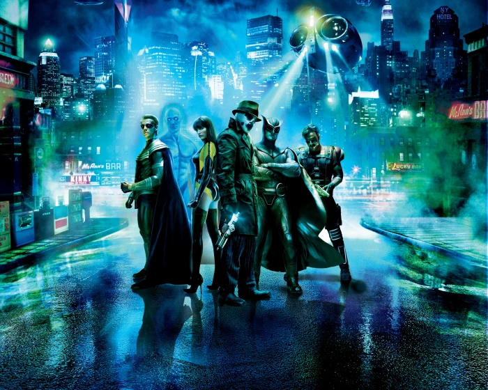 Superheroes digital wallpaper Girl City Watchmen Comedian 2k 4k