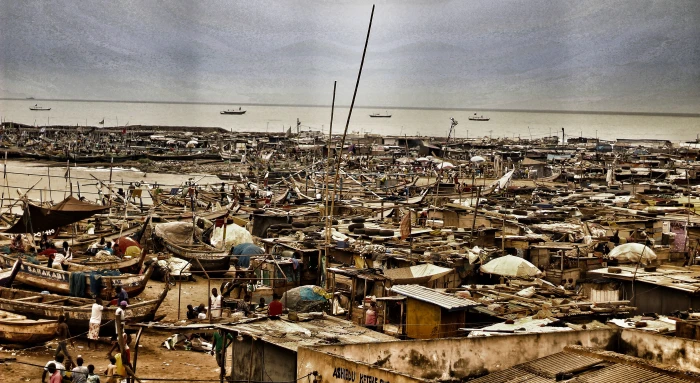 ghana accra james town hd beach africa canoes sea architecture 2k 4k 5k