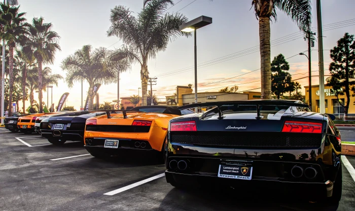 black Lamborgini sports car Lamborghini gallardo murcielago 2k 4k 5k