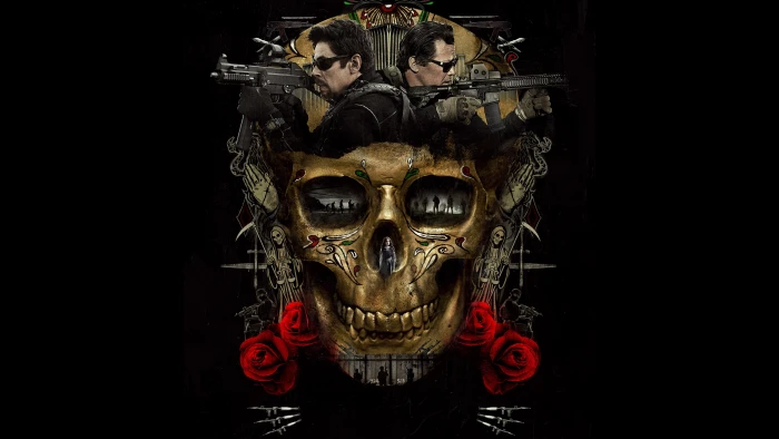 brown skull and Roses decor Sicario Day Of The Soldado Josh Brolin 2k 4k 5k 8k