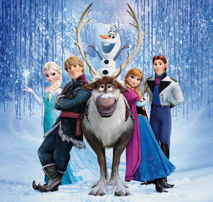 Disney Frozen wallpaper snow snowflakes ice deer snowman 2k 4k