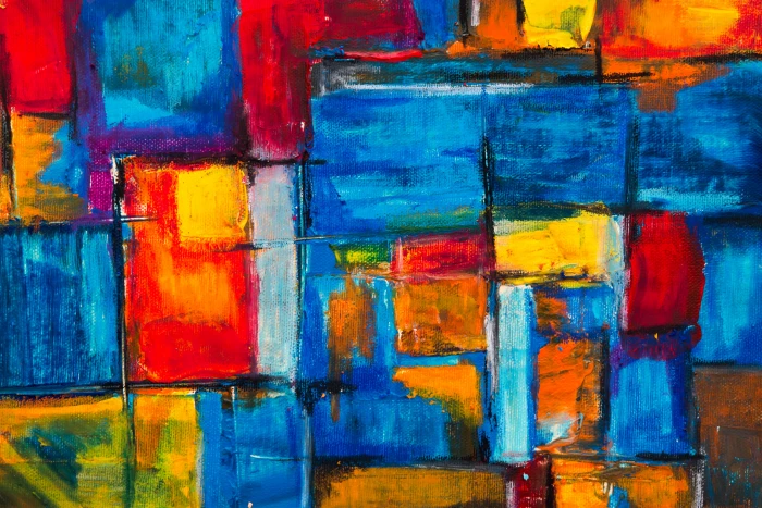 Red Green Yellow and Blue Abstract Painting abstract expressionism 2k 4k 5k