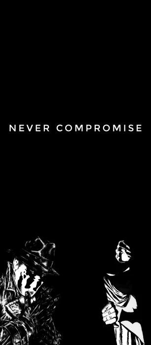 Never Compromise black white amoled 2k