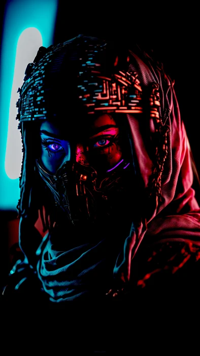 Cyber Samurai digital art digitalart amoled mobile 2k