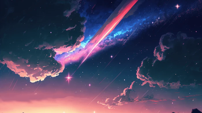Shooting Stars anime digital art fantasy 2k