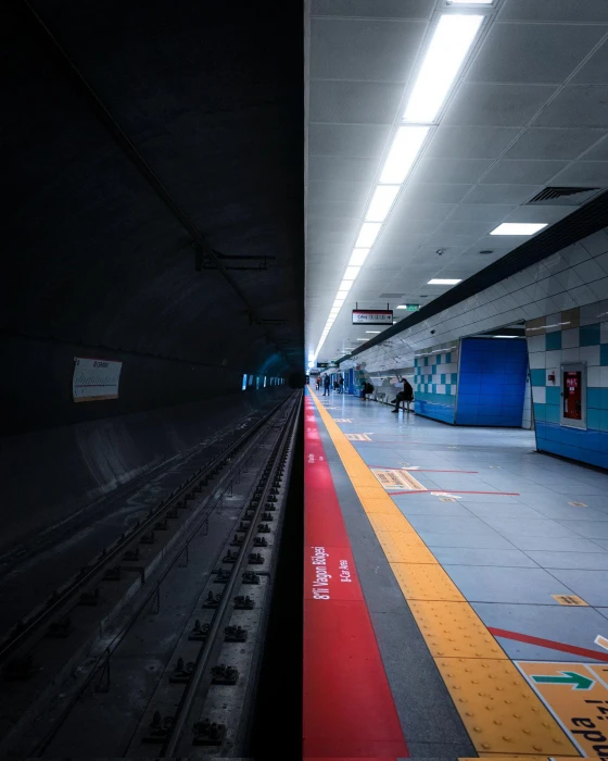 Light Dark subway station mobile wallpaper 2k