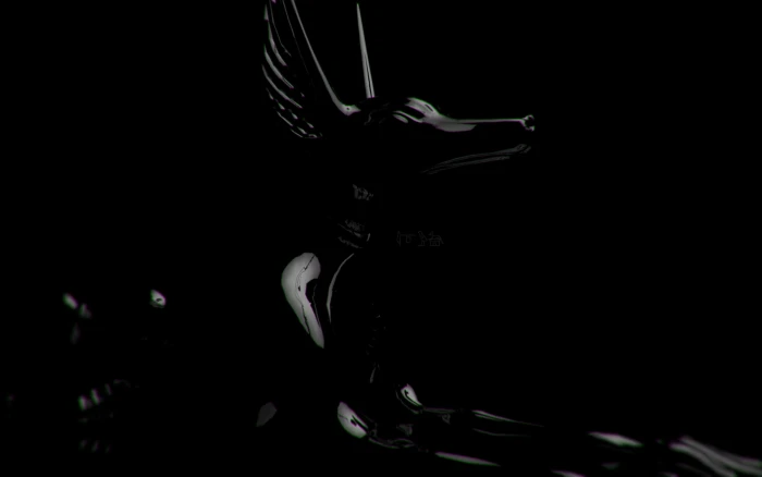 black and white animal wallpaper Egypt Anubis splashing liquid 2k