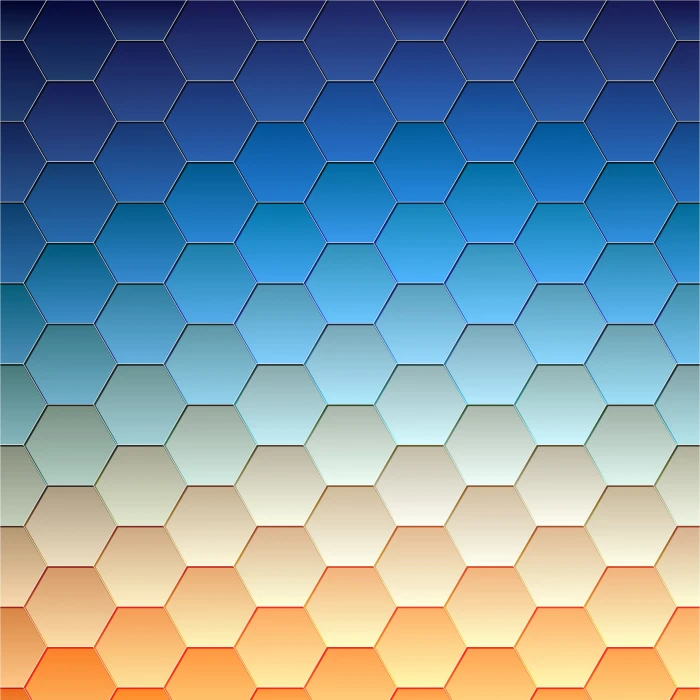 blue and yellow honeycomb pattern vector abstract design background 2k 4k 5k