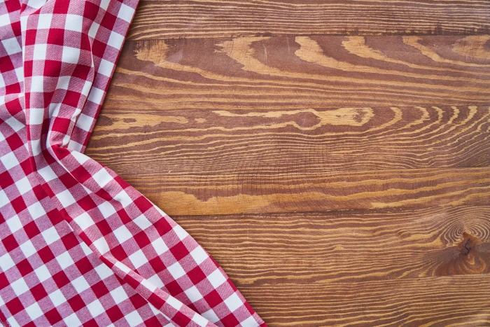 closeup photo of red and white table cloth background fabric 2k 4k 5k 8k