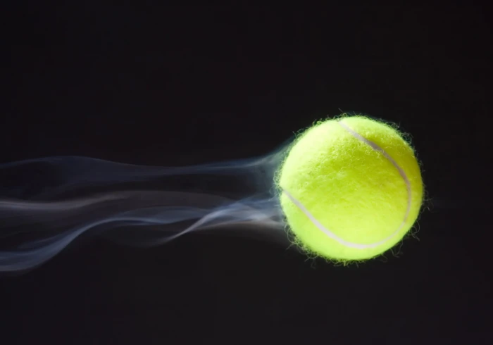 green tennis ball macro speed trajectory train wallpaper 2k 4k