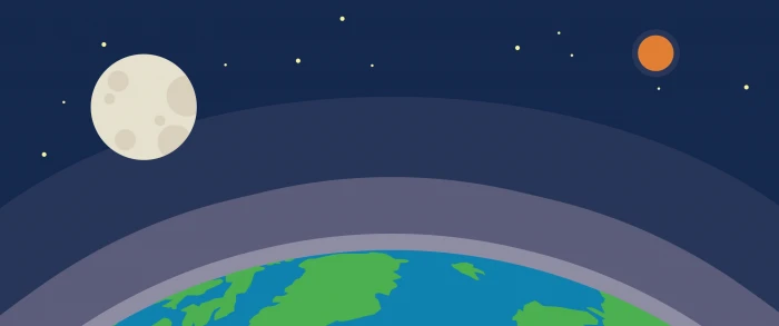 planet earth illustration space Moon stars minimalism Sun 2k