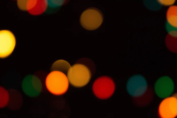 bokeh photography lights dots dark multi colored defocused 2k 4k 5k