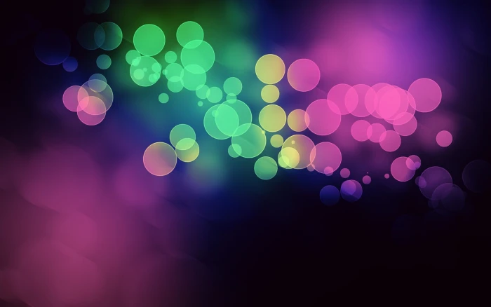 green yellow and purple bokeh digital art colorful defocused 2k