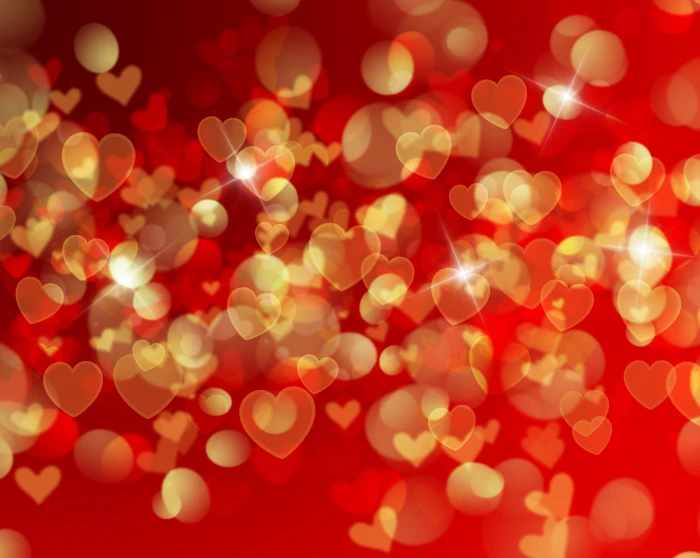 hearts red love background romantic bokeh Valentine s Day 2k 4k 5k