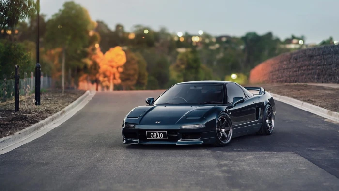 Honda NSX JDM Japanese cars blue bokeh street 2k