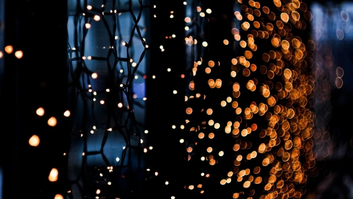 light night lighting darkness bokeh christmas lights photography 2k