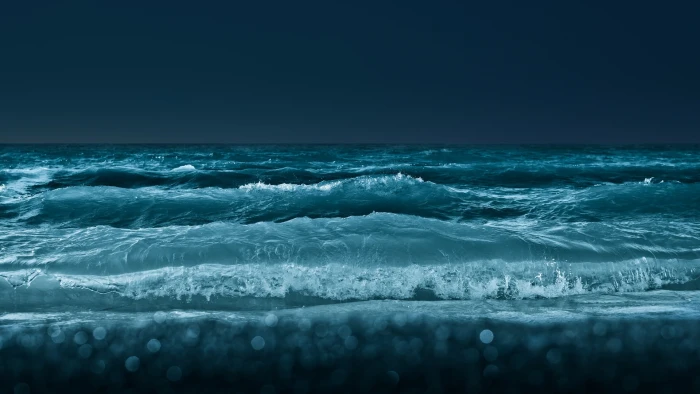ocean waves time lapse photography of wave sea bokeh 2k