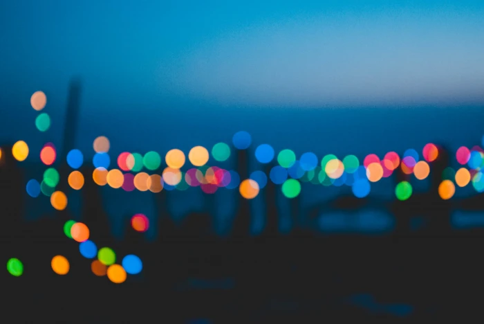 photography of bokeh lights outdoors blur color colour dots 2k 4k