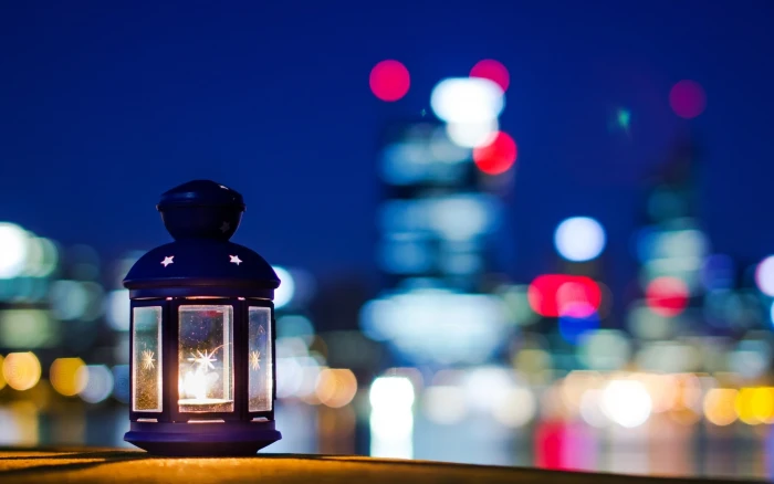 purple lantern stars night the city background fire widescreen 2k