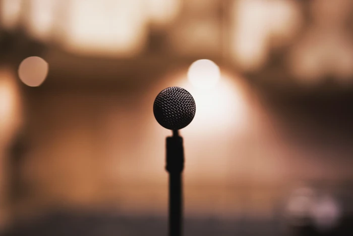 selective focus photography of black microphone music depth field 2k 4k 5k