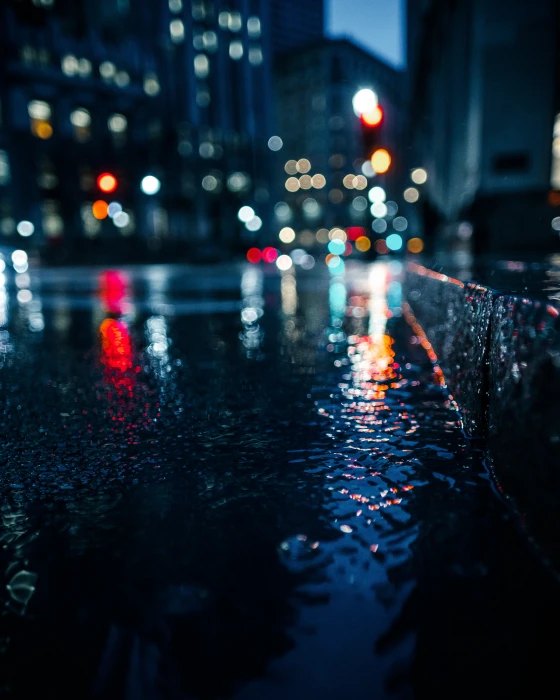 selective focus photography of water bokeh lights night dark 2k 4k