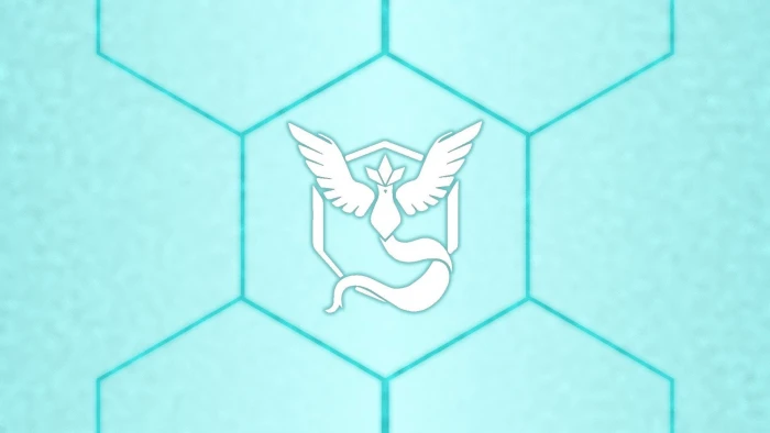 Articuno blue hexagon ice Pokemon Go Team Mystic white 2k