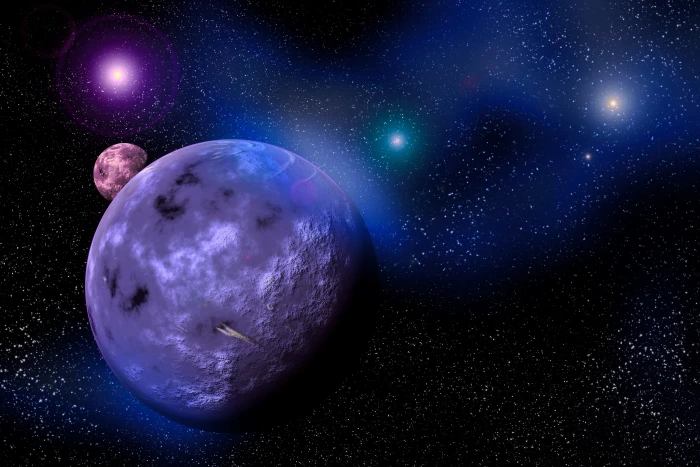 blue planet space star universe all cosmos starry sky background 2k 4k