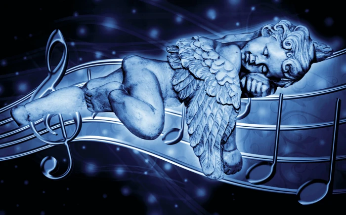 cherub artwork angel dream music sleep figure mood fantasy 2k 4k 5k