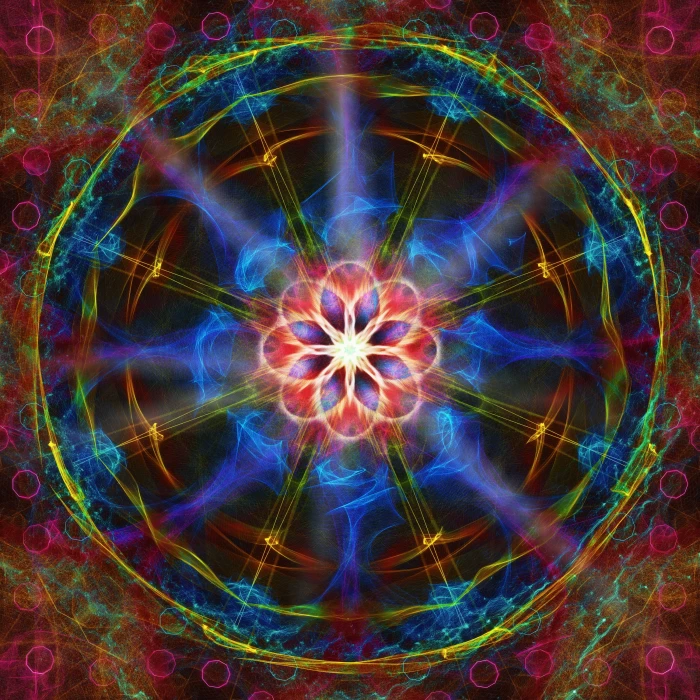 mandala pattern kaleidoscope background structure 2k