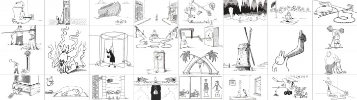 dual humor humour lapin monitor rabbit screen suicide widescreen dualmonitor dualscreen 2k 4k