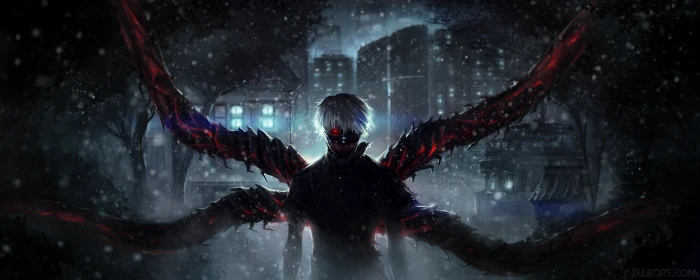 Ken Kaneki digital wallpaper Tokyo Ghoul Snow Artwork 2k 4k 5k 8k