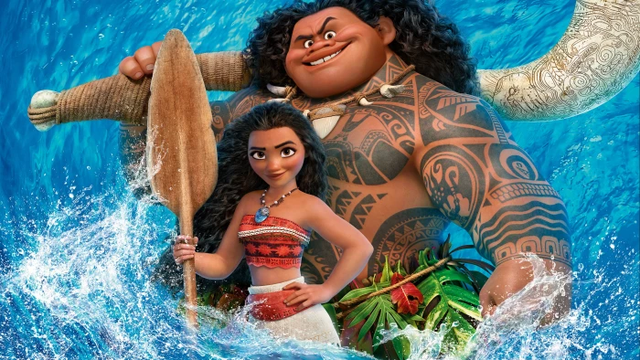 Moana and Maui poster 2k 4k 5k