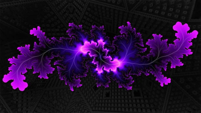violet purple fractal uhd black dark glow glowing 2k 4k 5k 8k