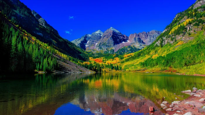 Maroon Bells wallpaper colorado mount river 2k 4k 5k