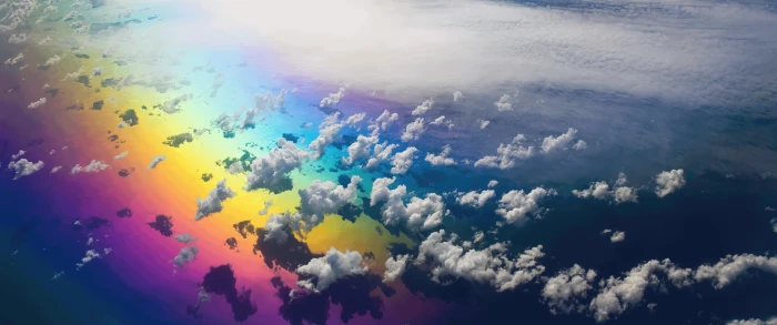 dual screen multi monitor wallpaper Rainbow Sky 2k 4k 5k