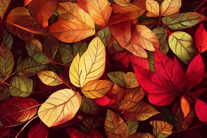 Leaf Art nature red 2k