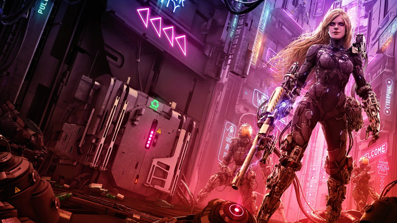 cyber science fiction digital art concept cyberpunk 2k