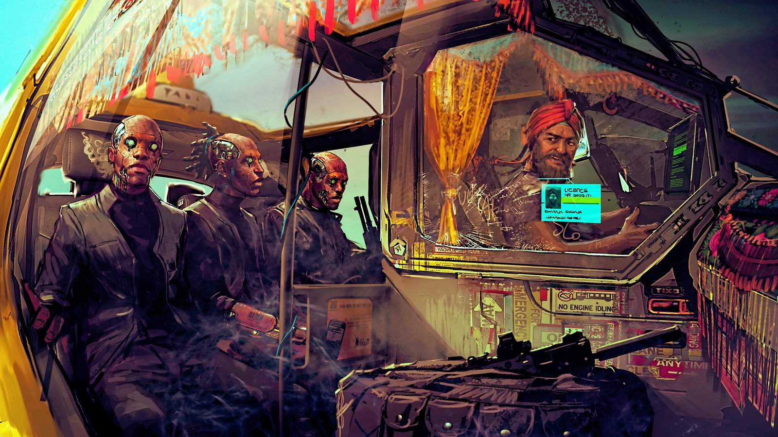 cyber science fiction digital art concept cyberpunk 2k