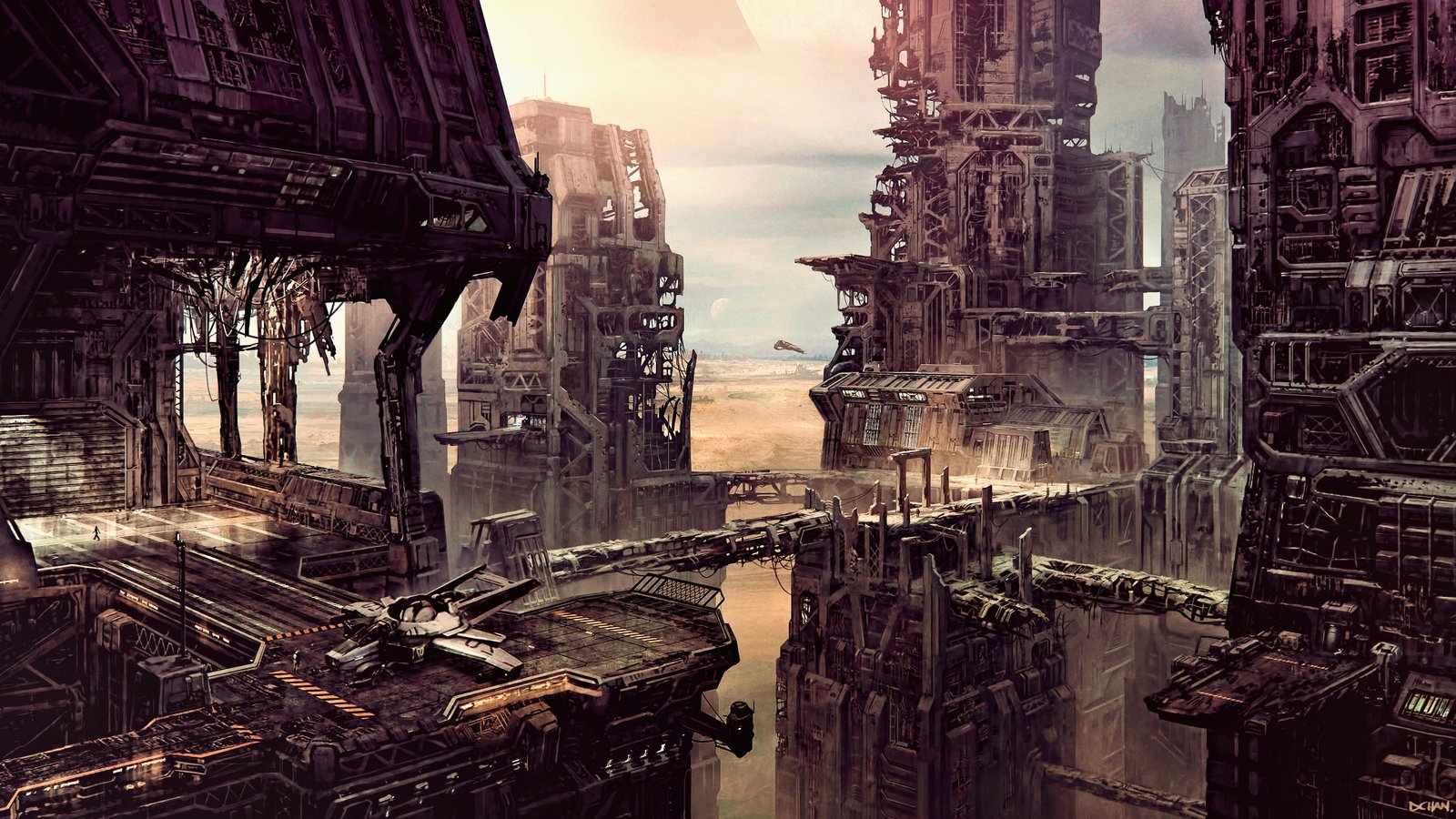 cyber science fiction digital art concept cyberpunk 2k