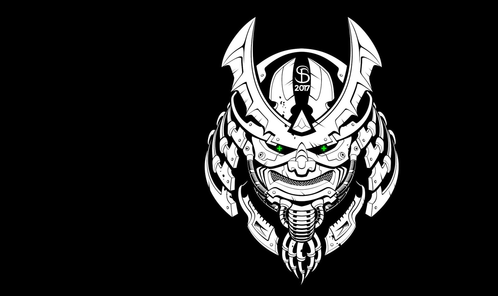mask art samurai Seryoga Biryukov Cyber Samurai 2k