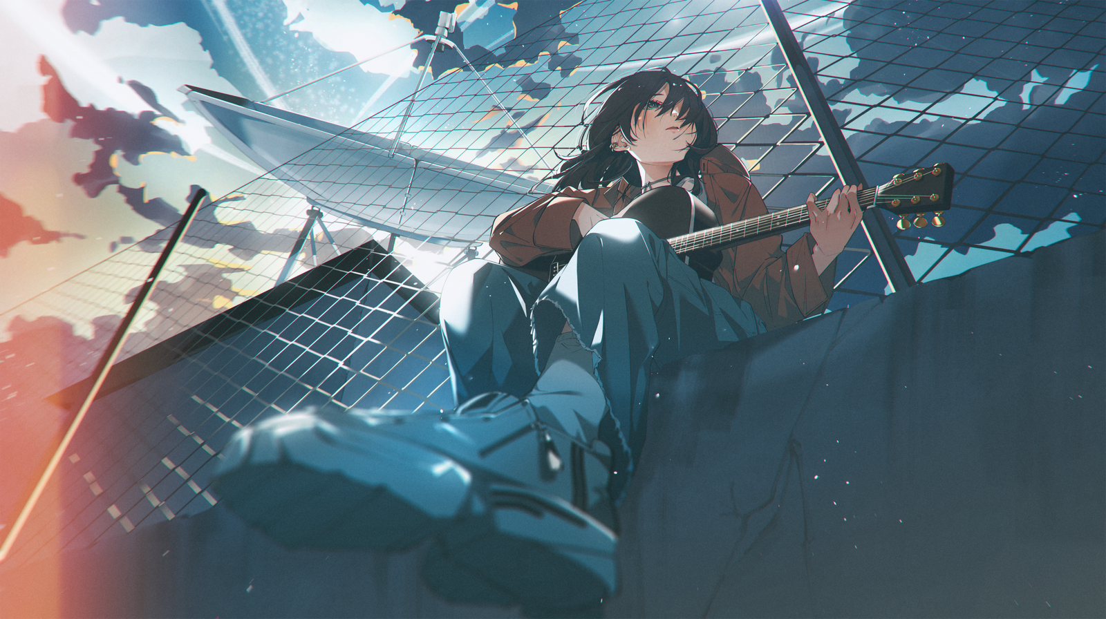 Girl with Guitar by LOWRISE pixiv 2k