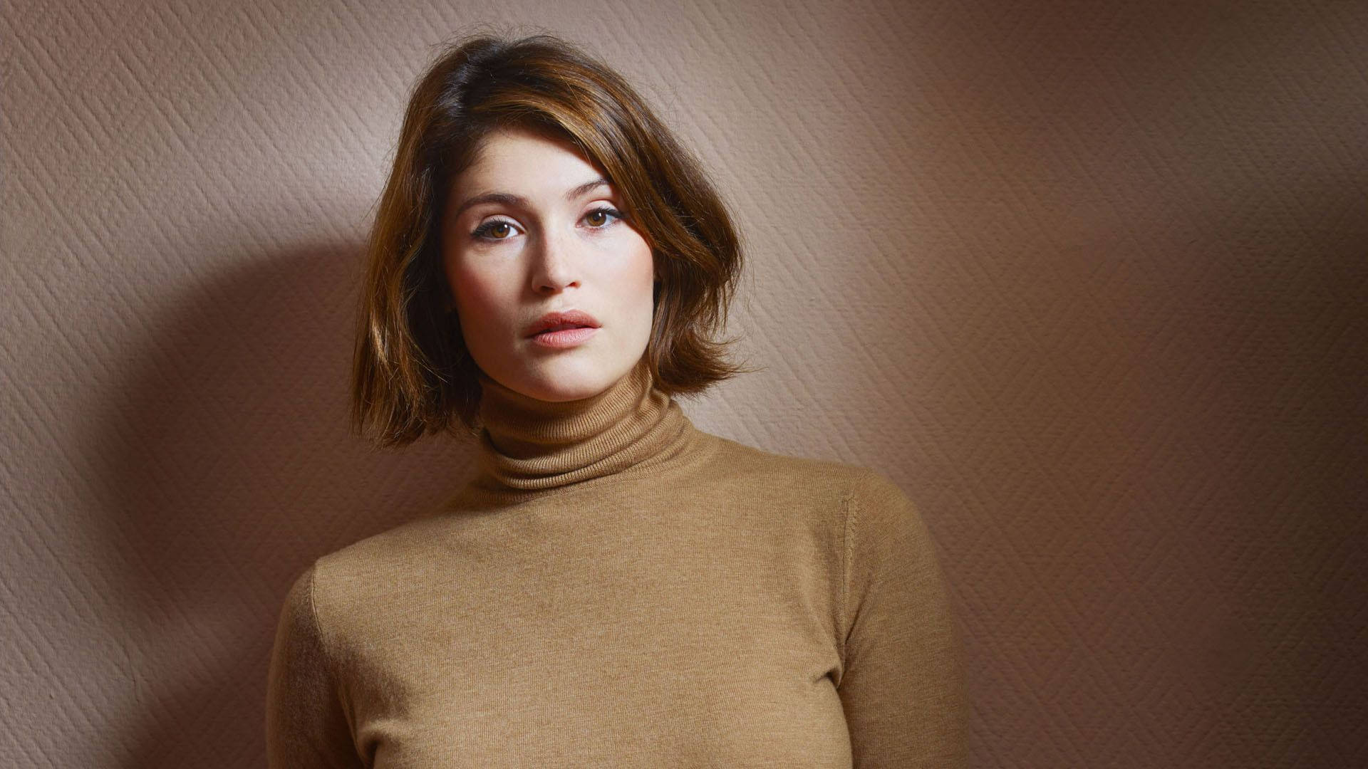 gemma arterton light brown turtleneck actress hollywood