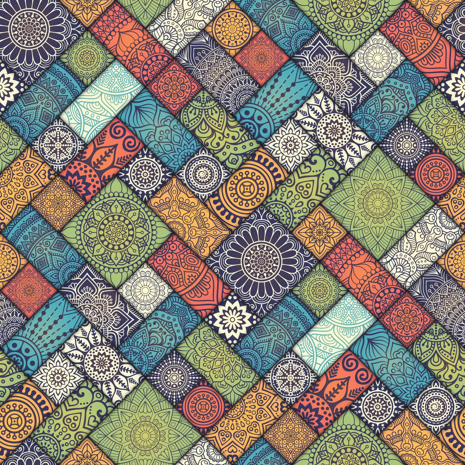 blue yellow and red area rug pattern texture mandala green 2k 4k 5k