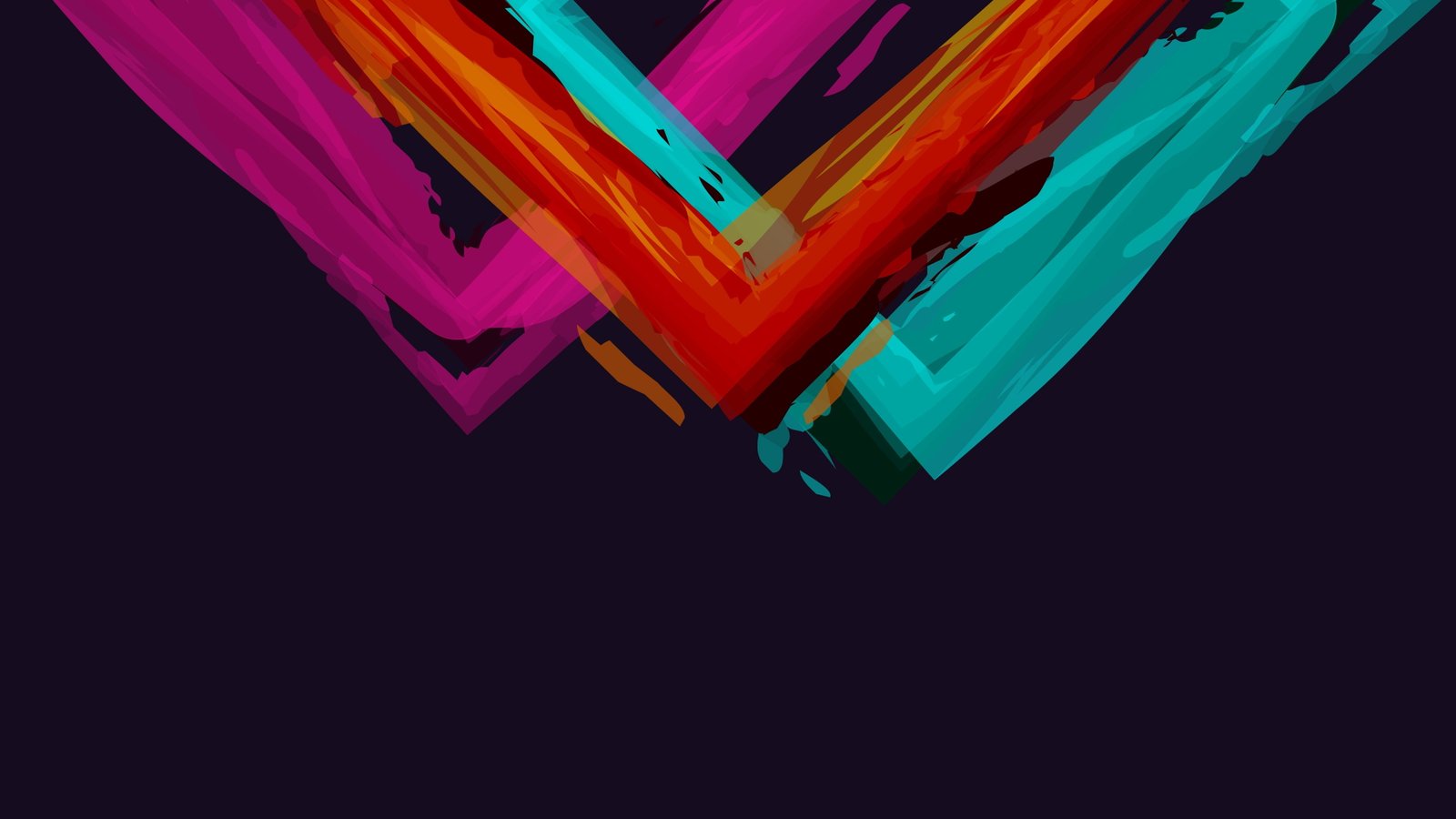 minimalist minimalistic abstract colour pink orange cyan 2k