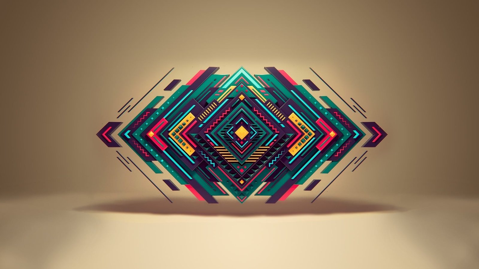multicolored abstract wallpaper green yellow and red hologram logo 14