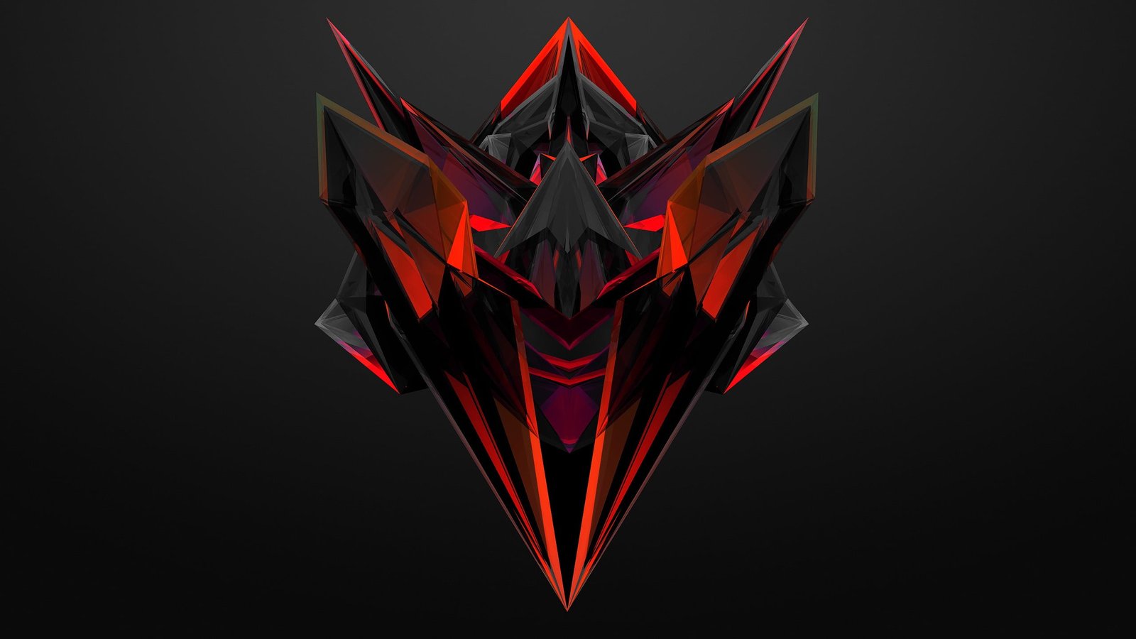 red and black logo wallpaper abstract Justin Maller studio shot 2k