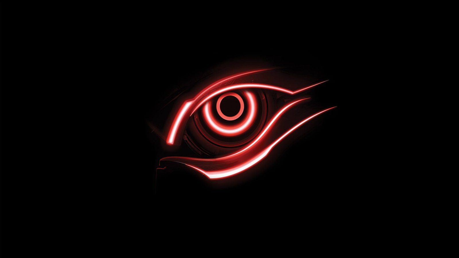 red halo headlight eye illustration eyes black background